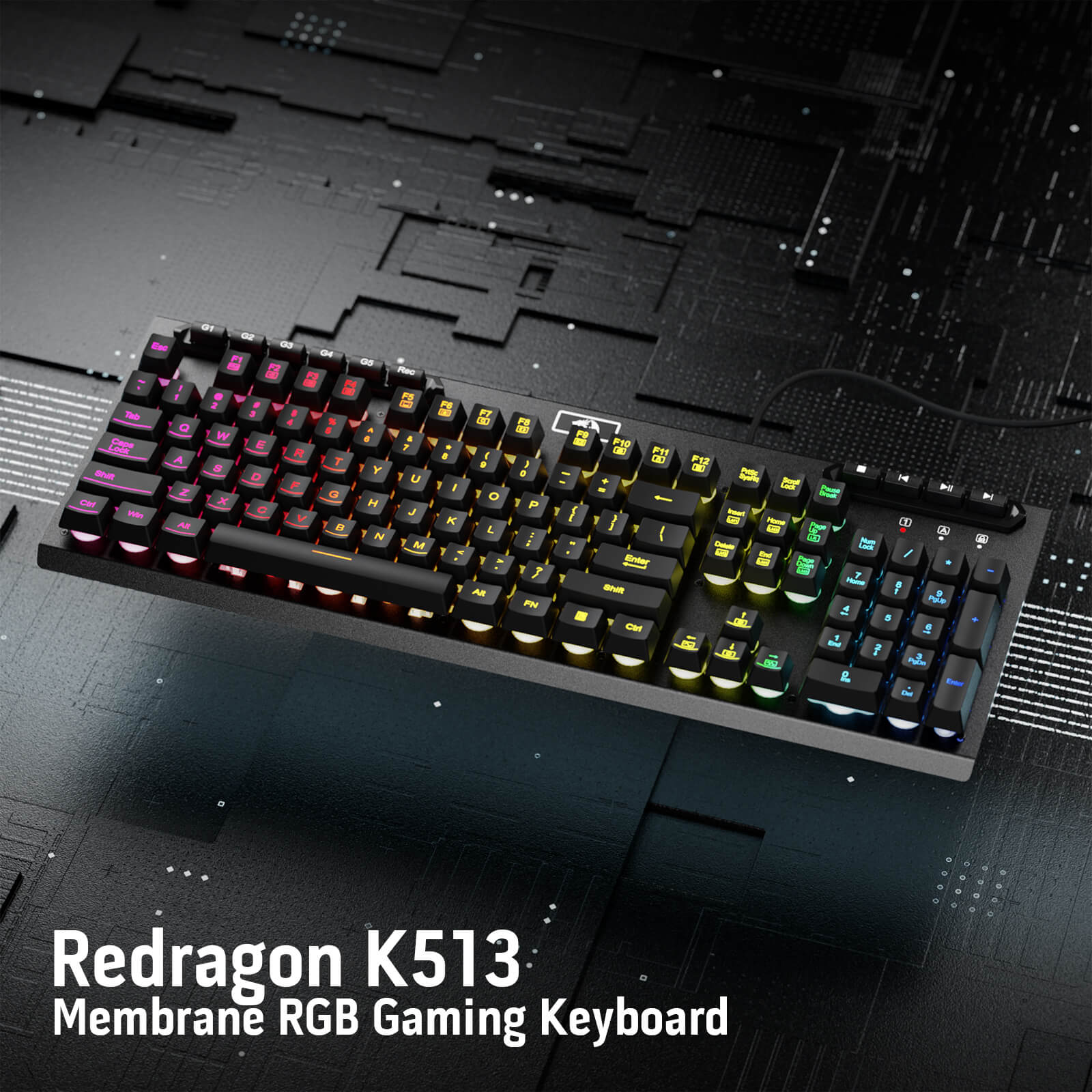 ADITYA K513 Wired Membrane Gaming Keyboard - Image 4