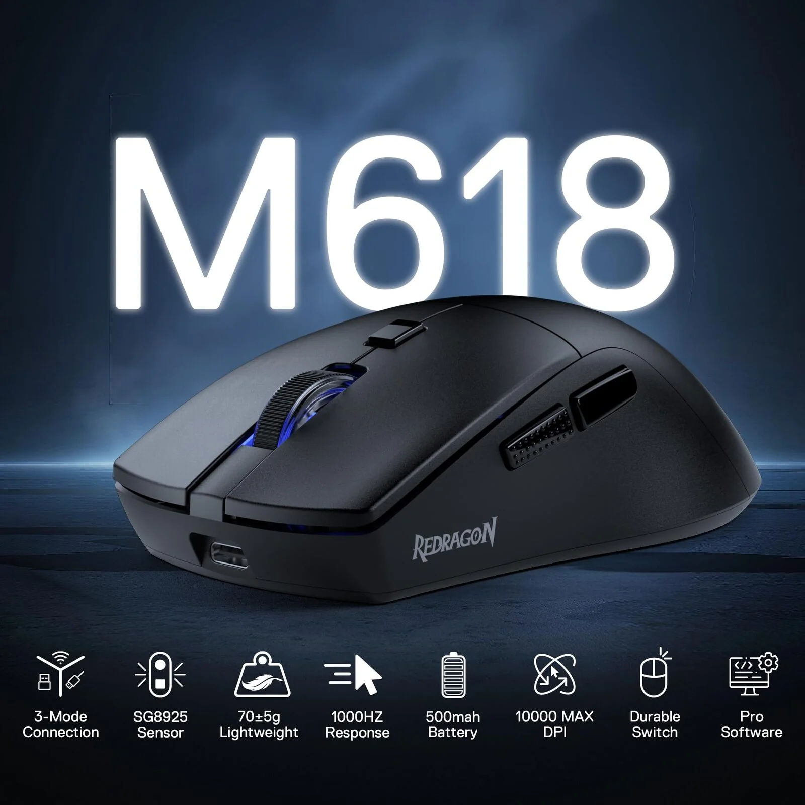 ANTONIUM K745 PRO Keyboard & AZZMACH M618 (1K HZ) Mouse Combo - Image 10