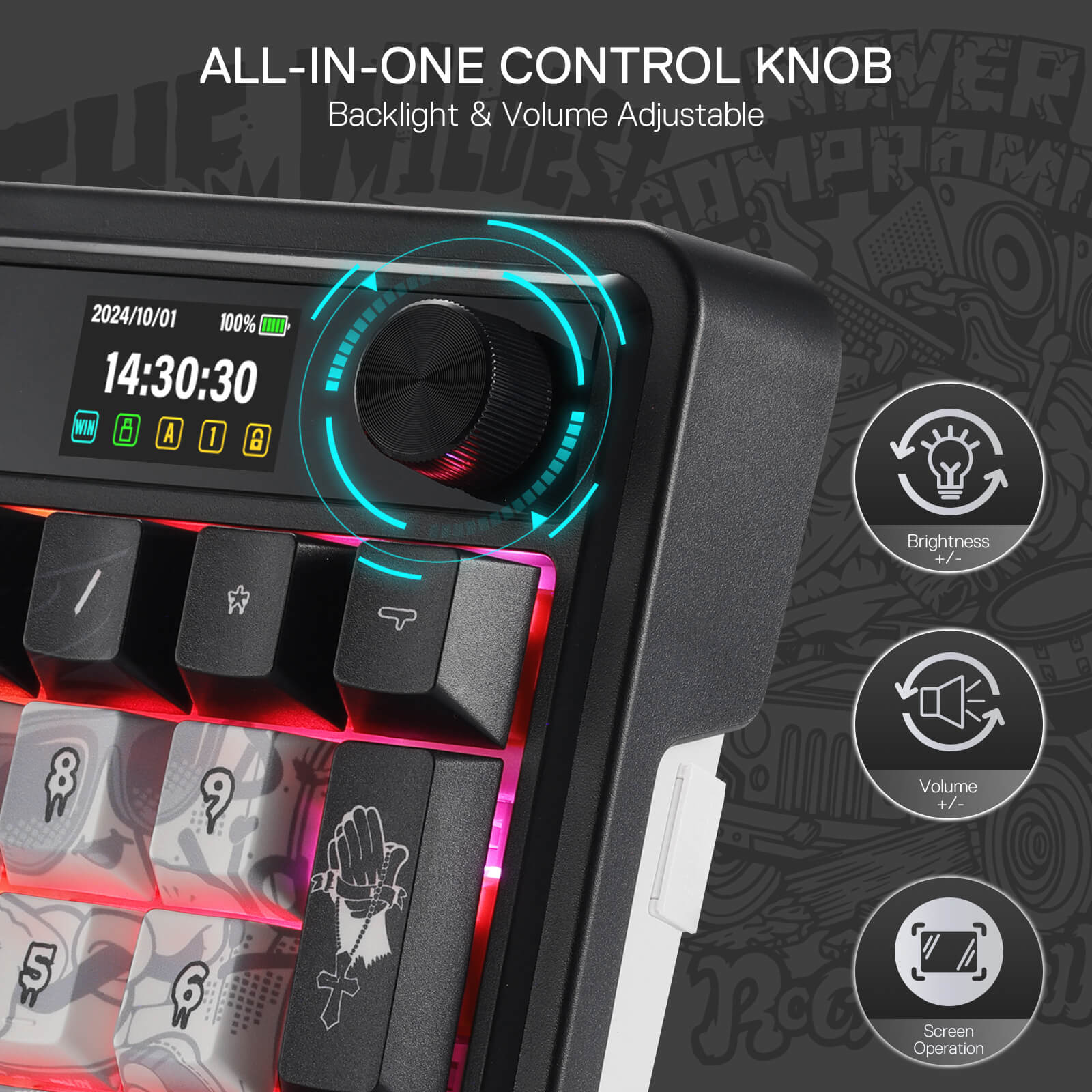 ARTEMIS K719 PRO Graffiti Keyboard - Image 5