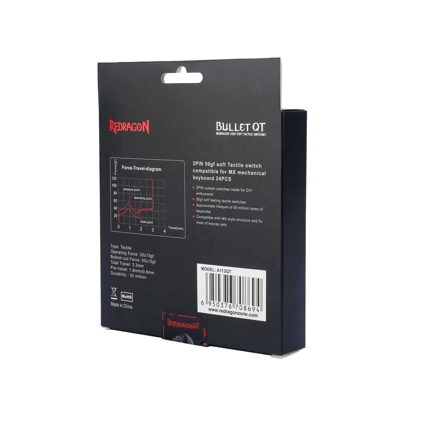 Bullet-QT A113 Mechanical Switch (24 pcs Switches) - Image 15