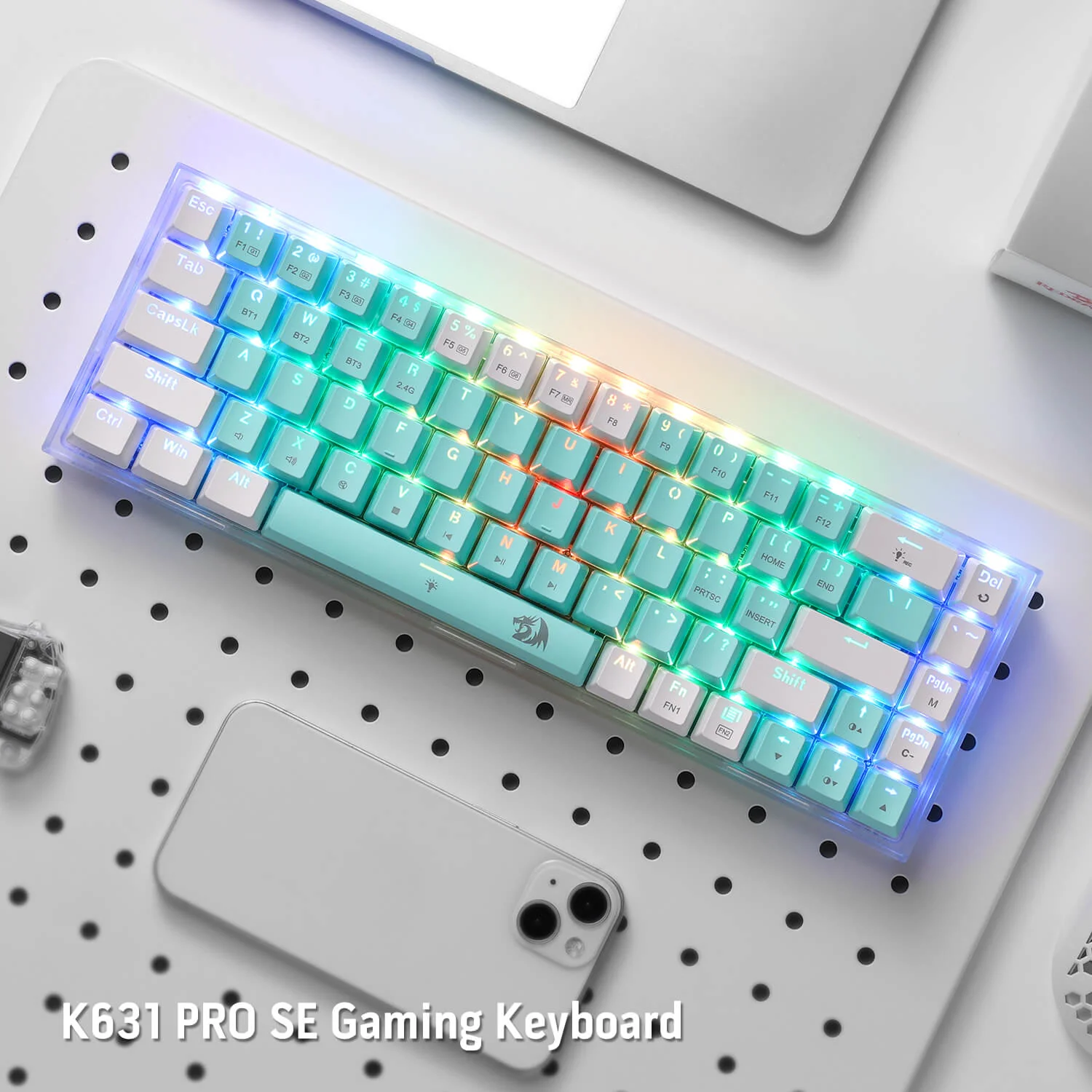 CASTOR K631 PRO 65% Mint Wireless Keyboard - Image 4