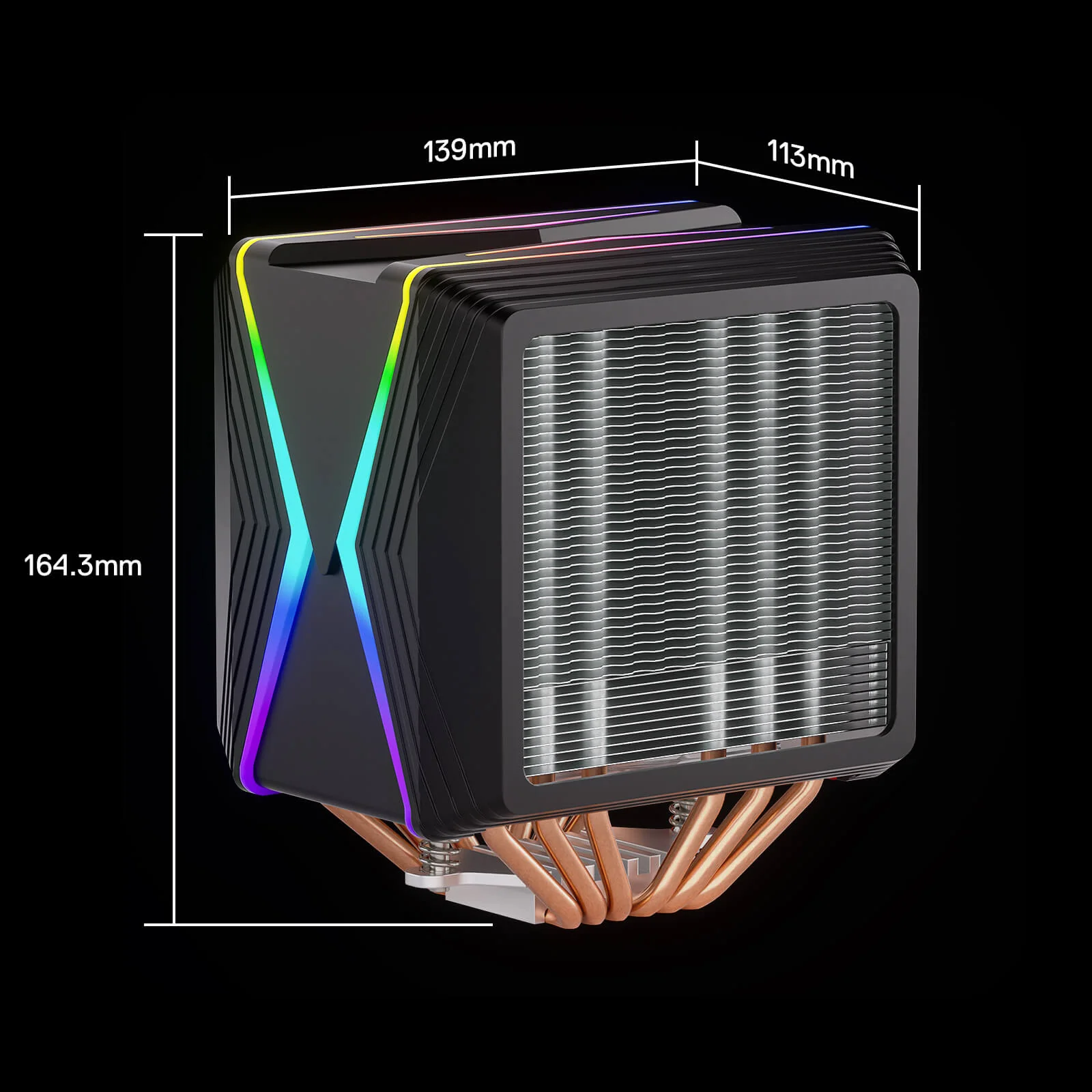 HODUR C218 ARGB Dual Tower CPU Air Cooler - Image 9
