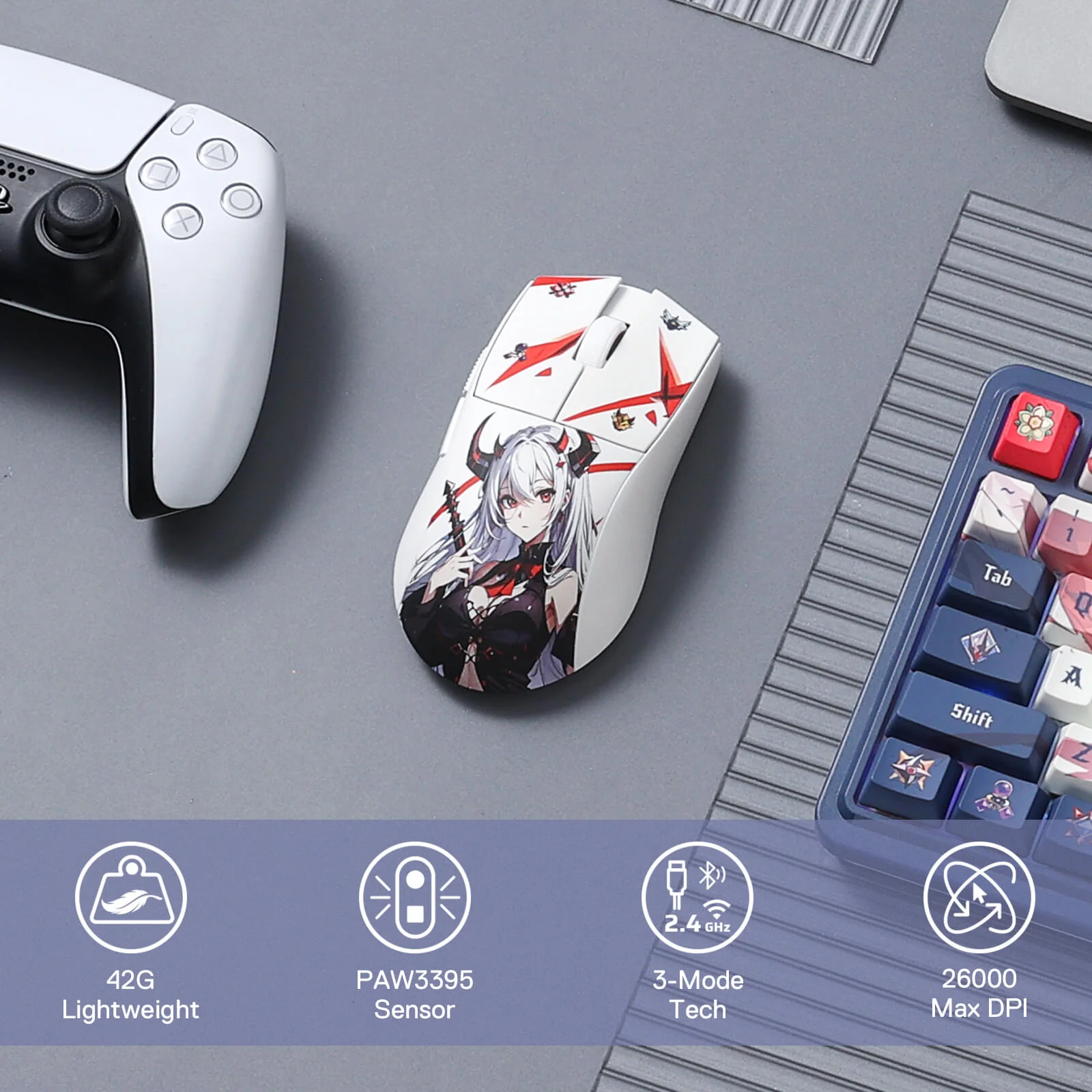 EISA K686 PRO SE Keyboard & K1NG M916 PRO (1K Hz) Mouse Anime Combo - Image 12