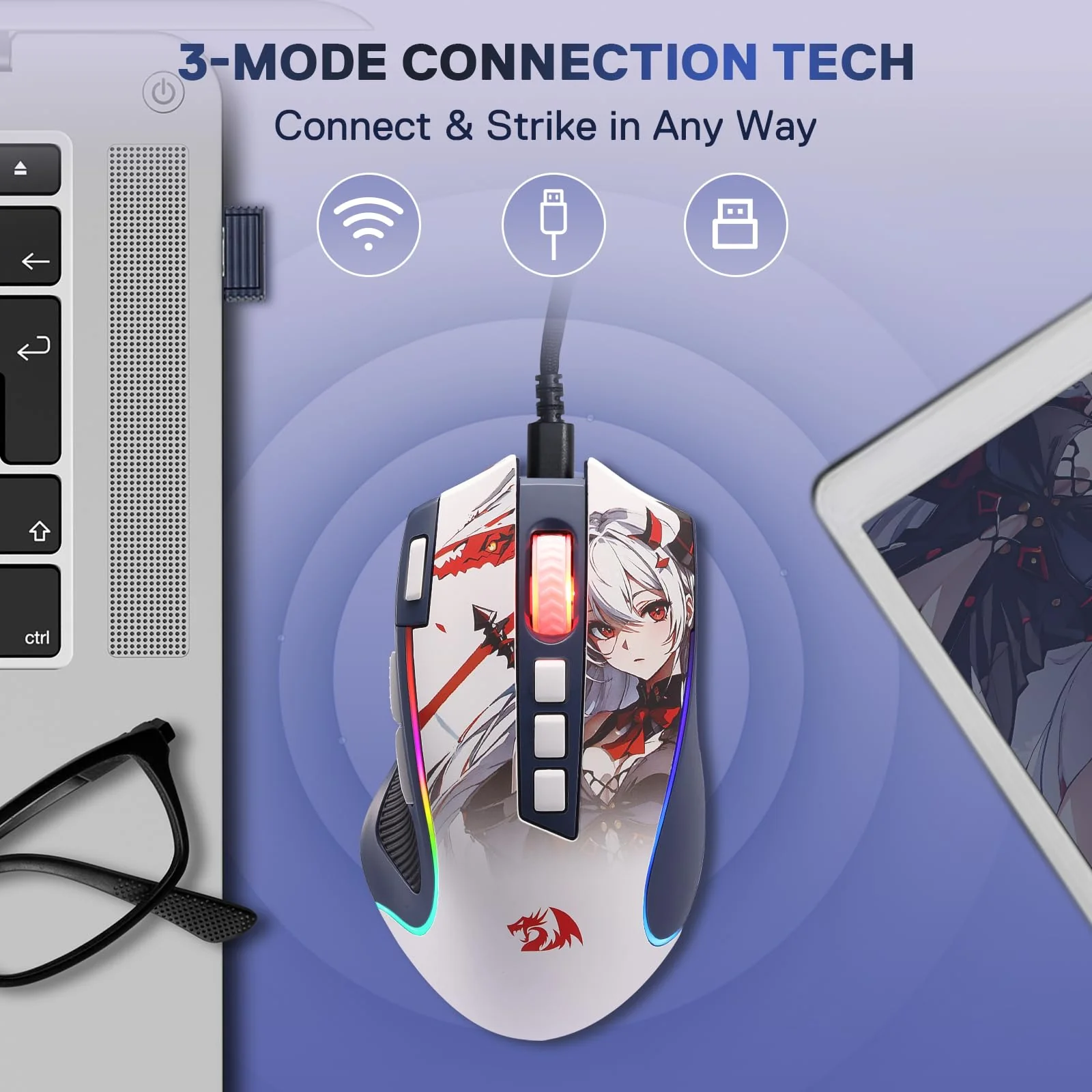 EISA K686 PRO SE Keyboard & M612 PRO Gaming Mouse Anime Combo - Image 11