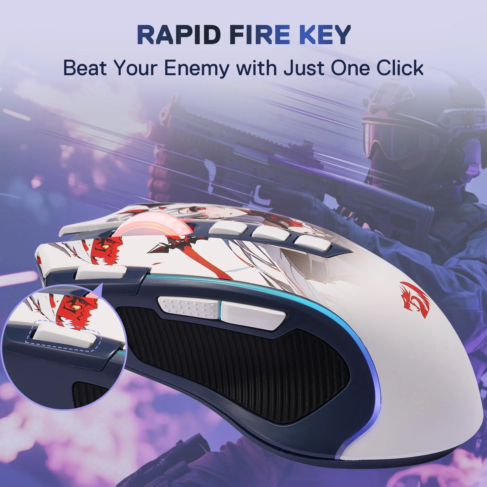 EISA K686 PRO SE Keyboard & M612 PRO Gaming Mouse Anime Combo - Image 14