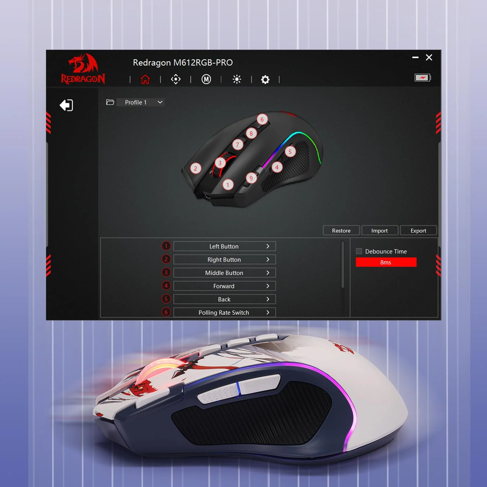 EISA K686 PRO SE Keyboard & M612 PRO Gaming Mouse Anime Combo - Image 16