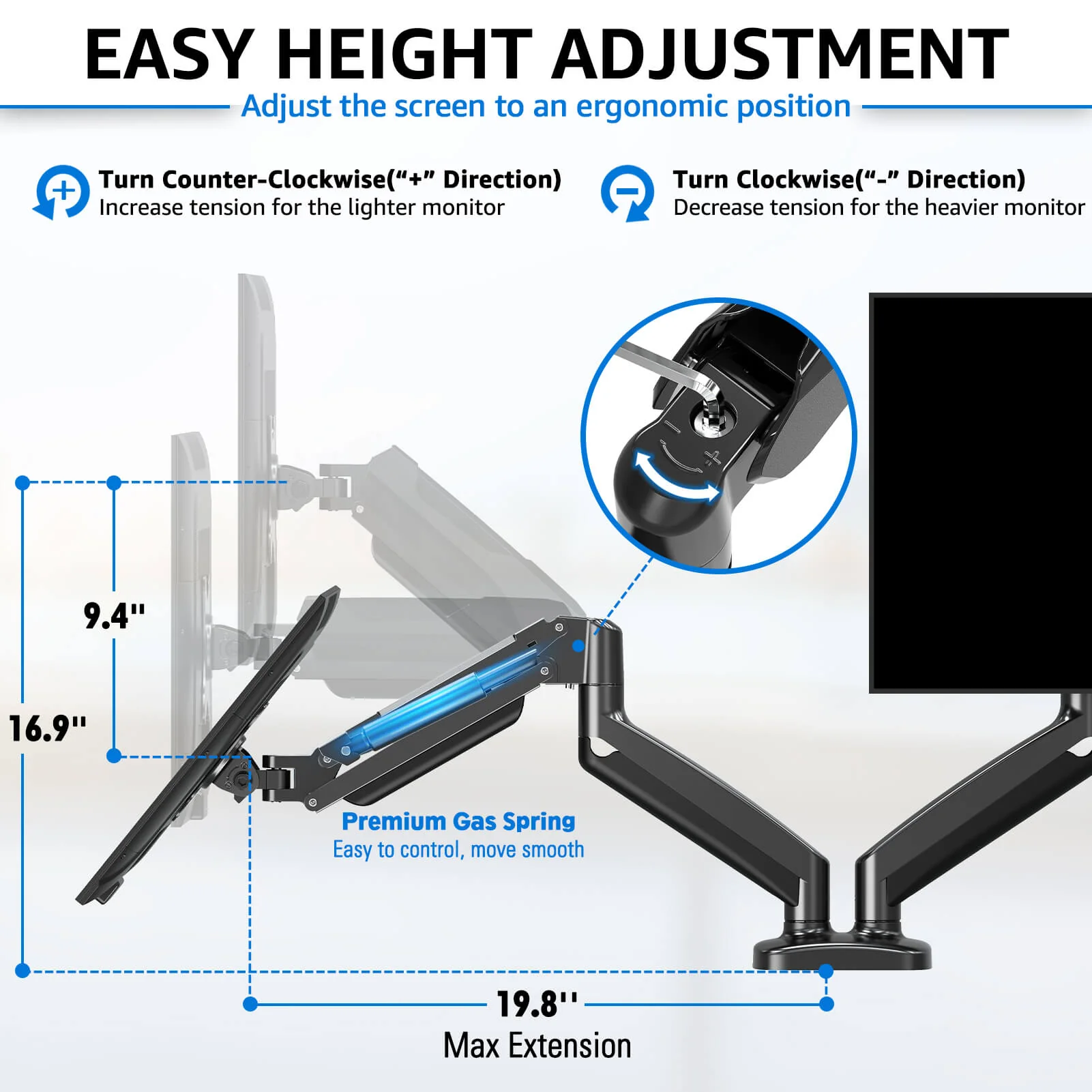 GMK914/GMK915 Monitor Mount Stand - Image 8