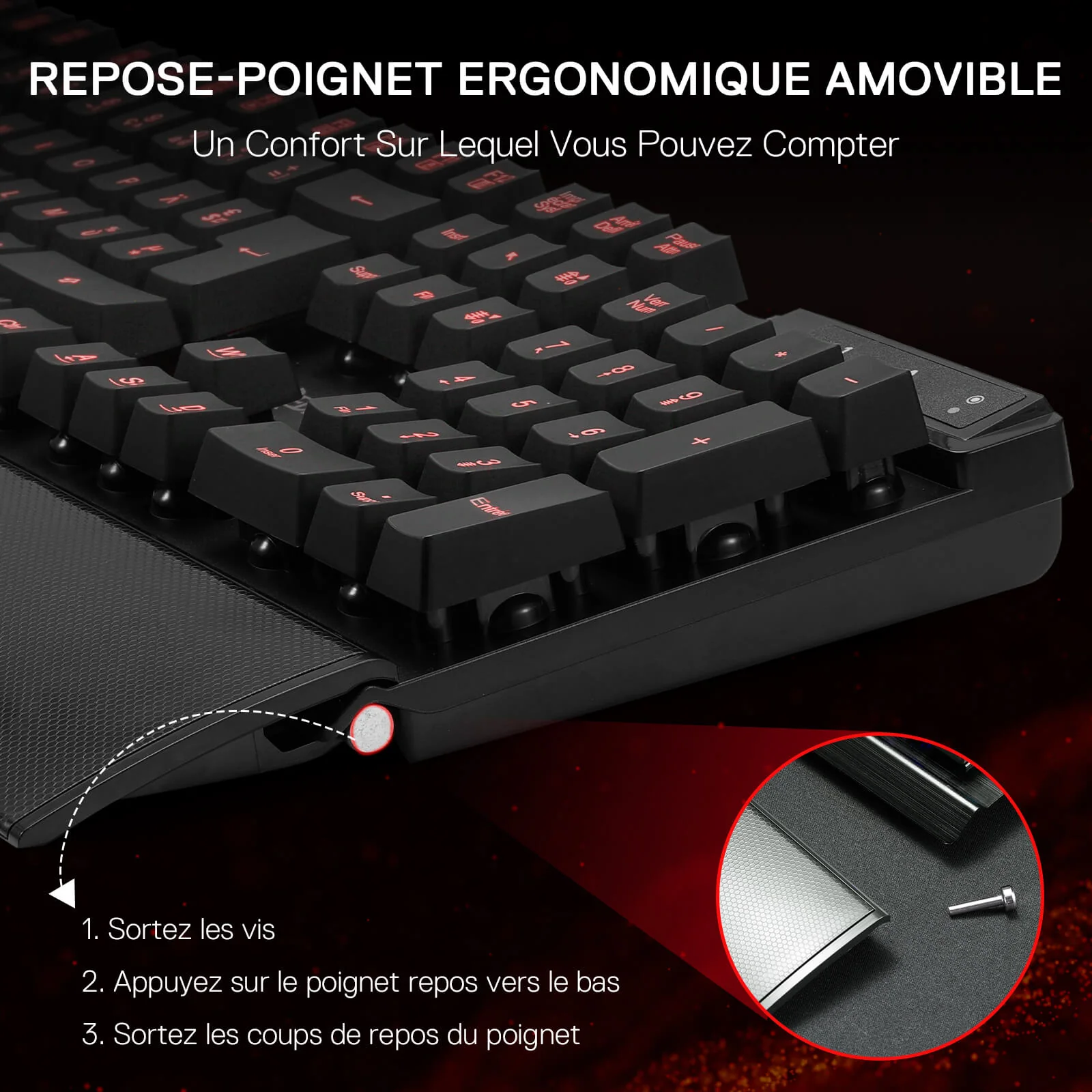 GRIFFON K505 Clavier De Jeu Ă Membrane Filaire (French Layout Only) - Image 3