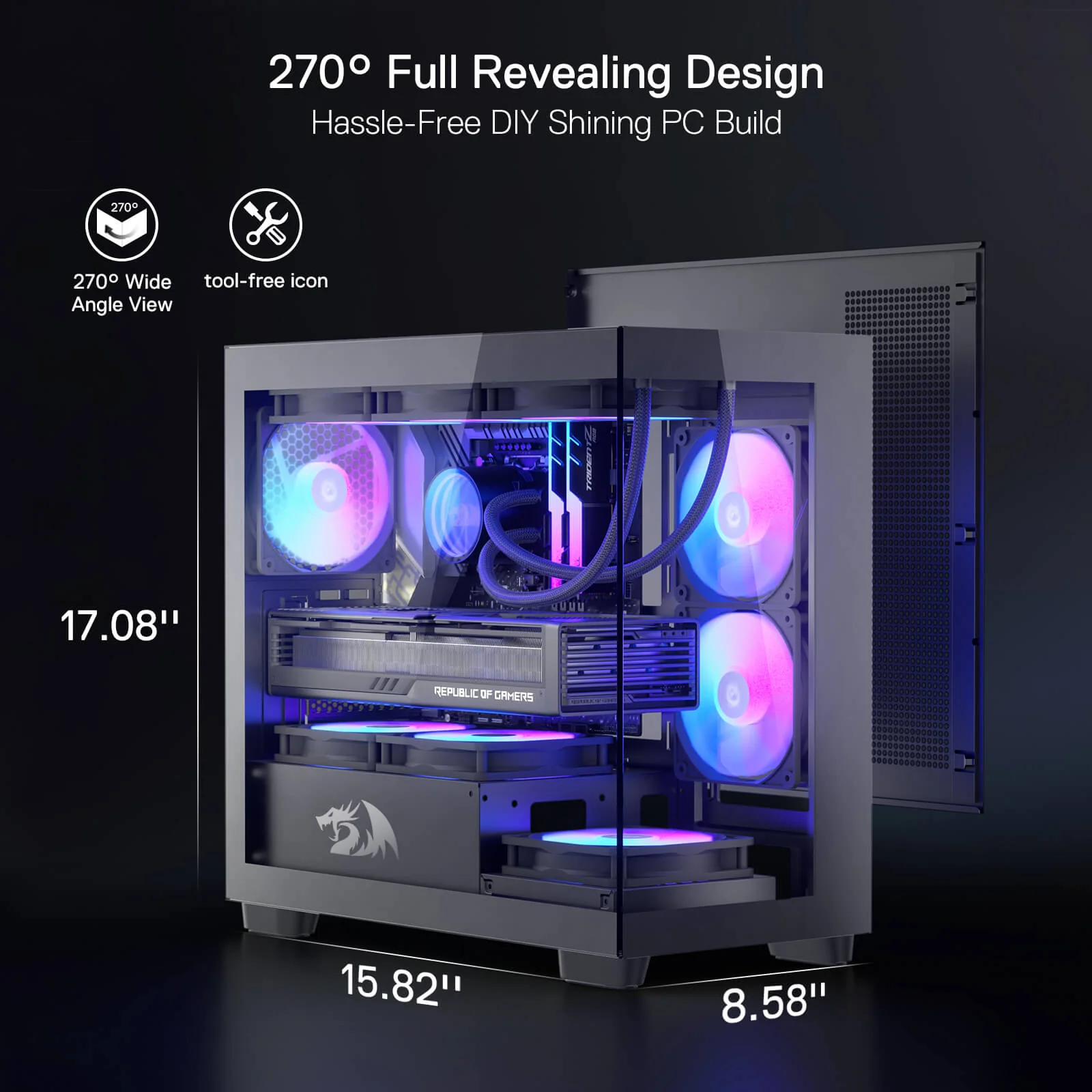 GRINDOR GC218M M-ATX Gaming PC Case - Image 5