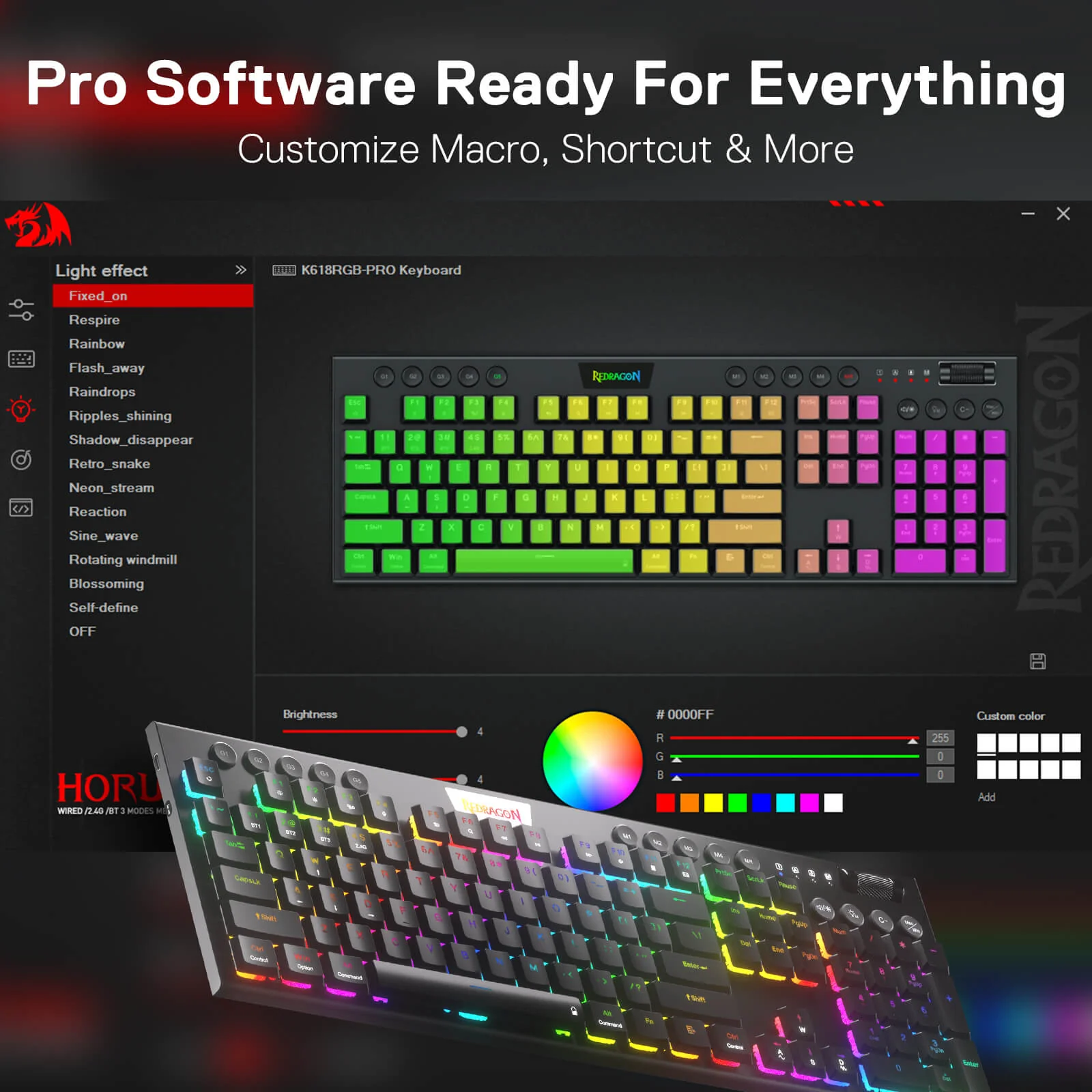 HORUS K618 Ultra-slim Keyboard & TRIDENT M693 Mouse Tri-Mode Combo - Image 11