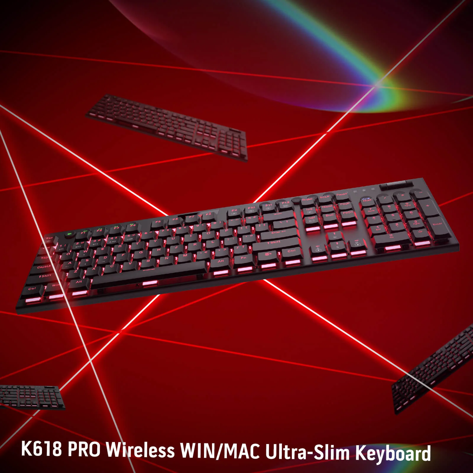 HORUS K618 Ultra-slim Keyboard & TRIDENT M693 Mouse Tri-Mode Combo - Image 6