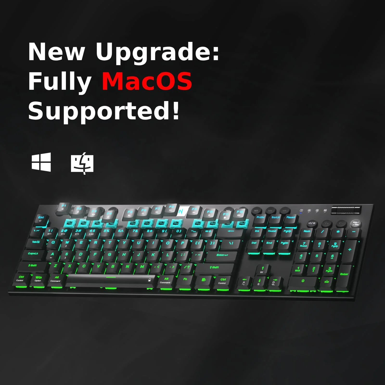 HORUS K618 Ultra-slim Keyboard & TRIDENT M693 Mouse Tri-Mode Combo - Image 9