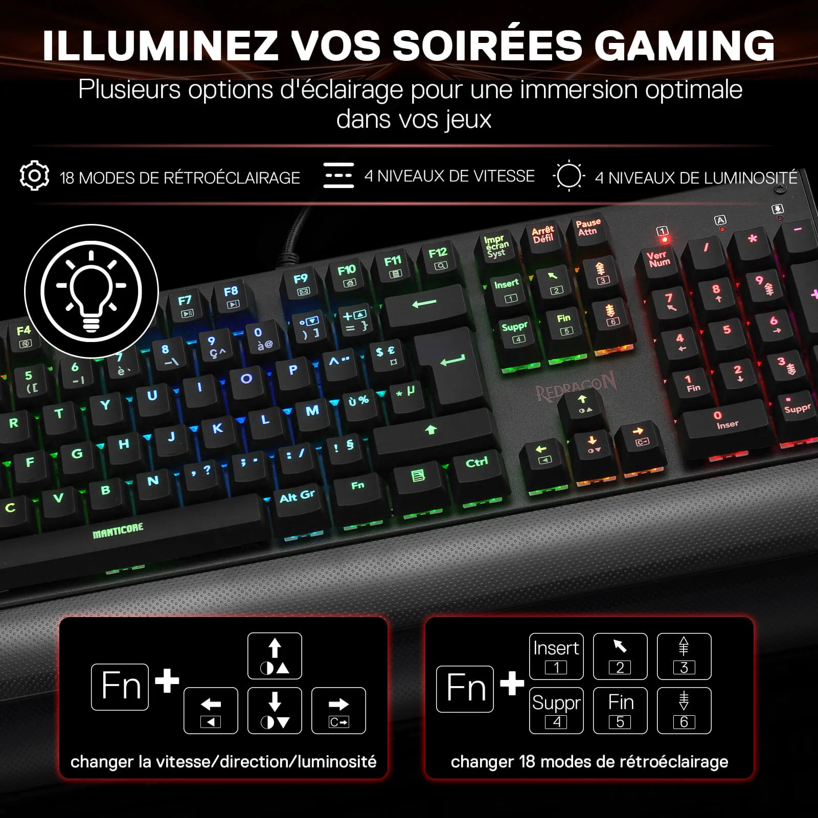 KALA K557 Clavier De Jeu Ă Membrane Filaire (French Layout Only) - Image 4
