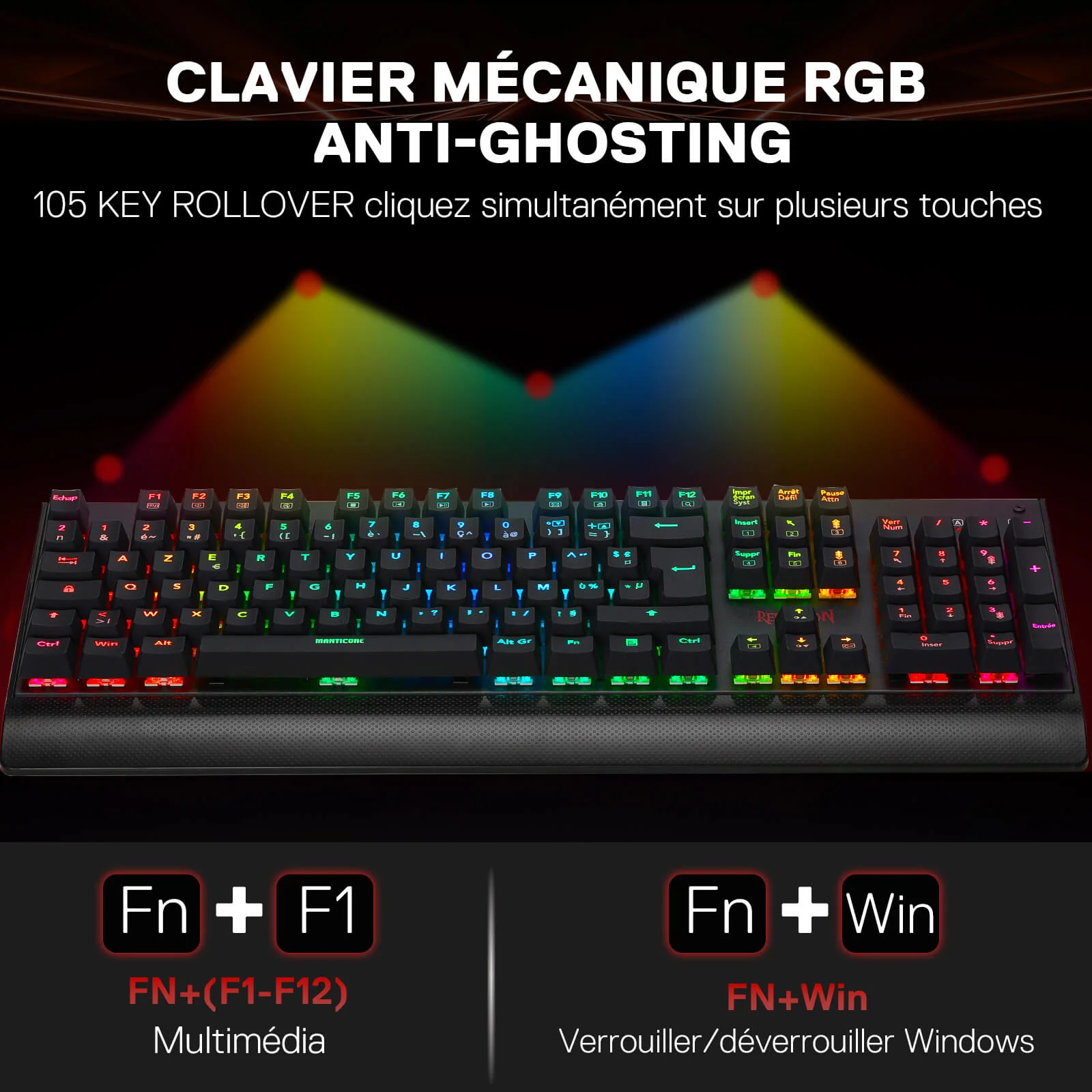 KALA K557 Clavier De Jeu Ă Membrane Filaire (French Layout Only) - Image 7