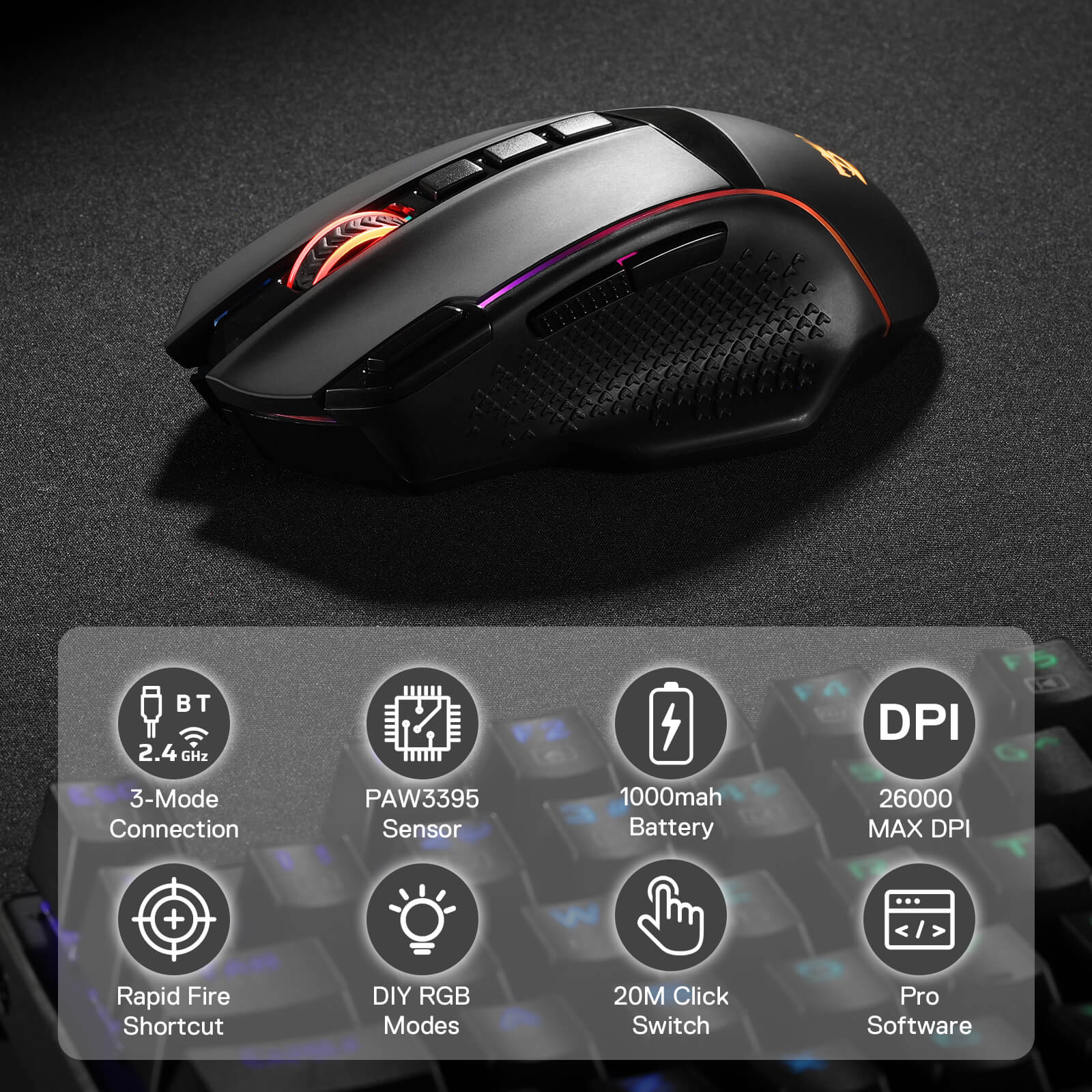 M991 Wireless FPS Gaming Mouse - Image 3