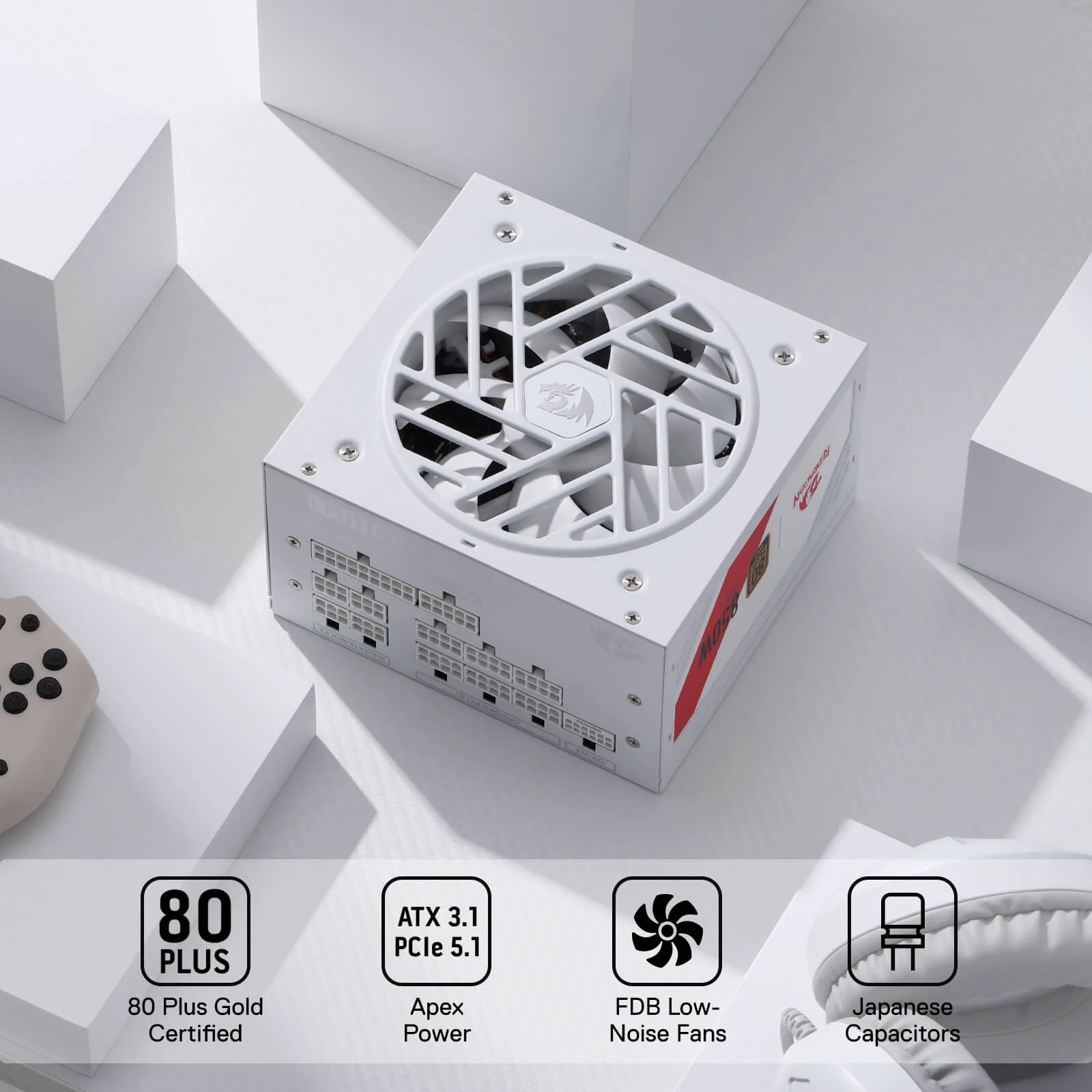 MASTER RGPS-850W 80 Plus® Gold ATX 3.1 PSU (Black & White) - Image 14
