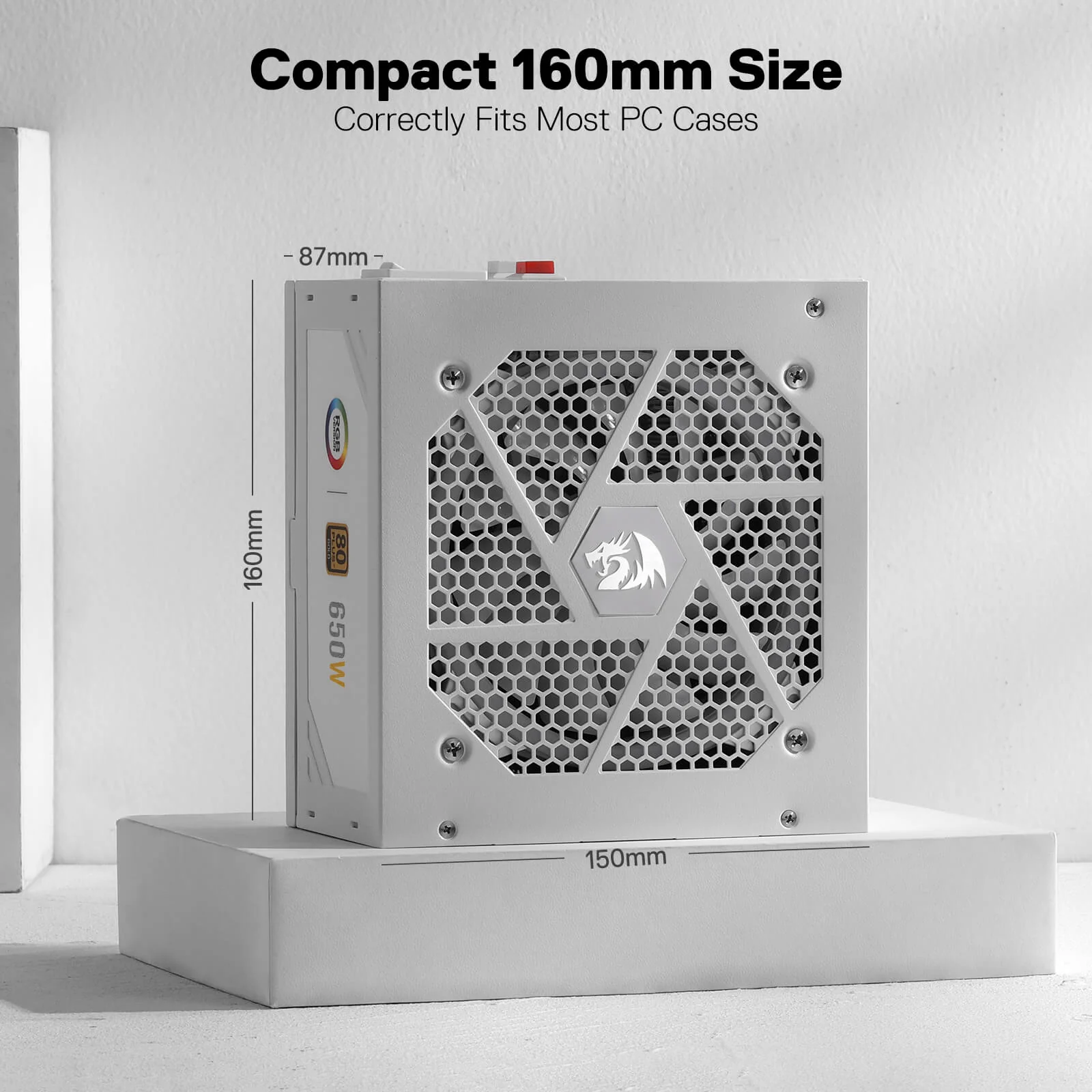 80 Plus® Gold Certified Fully Modular RGB PSU (Black & White) - Image 9
