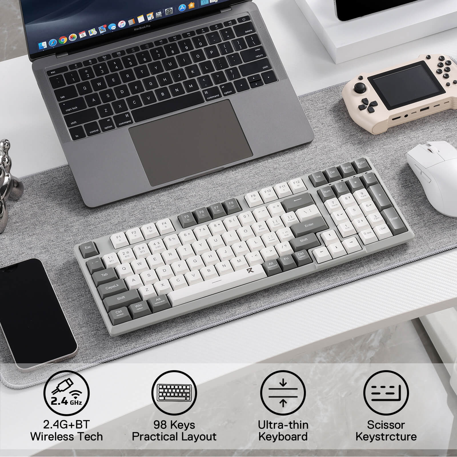 BK7114 Scissor Low-Profile Slim Wireless Keyboard - Image 10