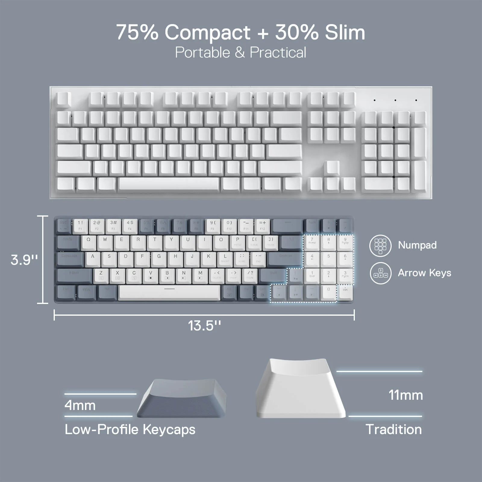 (Open-box) BS8772 Wireless Keyboard and Mouse Combo - Image 15