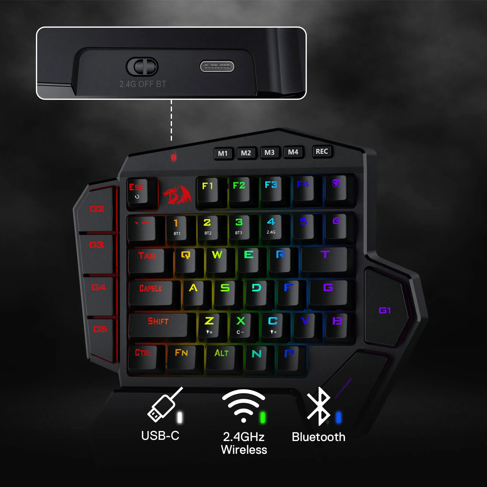 DITI K585 Pro Wireless One-Handed Gaming Keyboard - Image 5