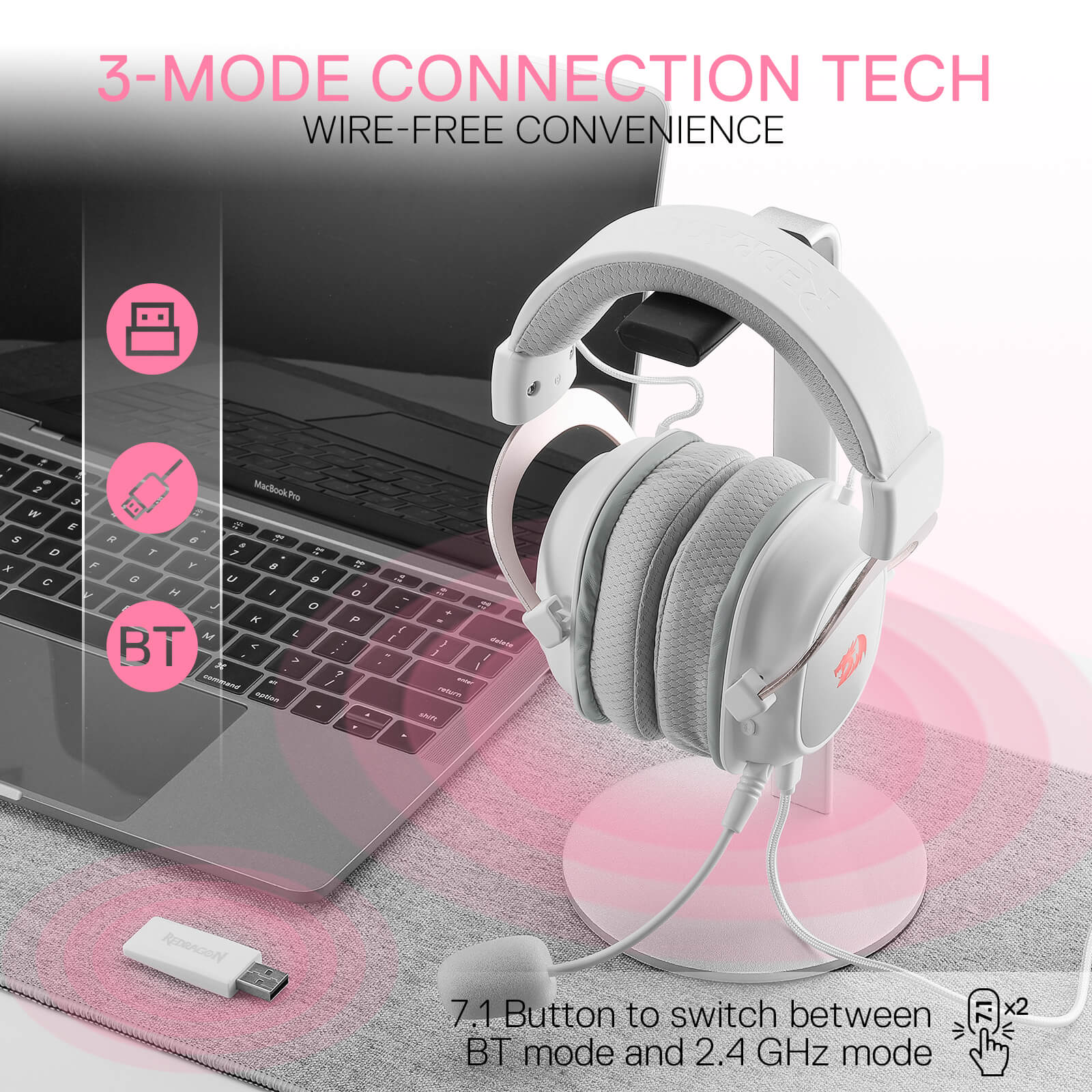 H510 ZEUS-X RGB Wireless Gaming Headset - Image 11