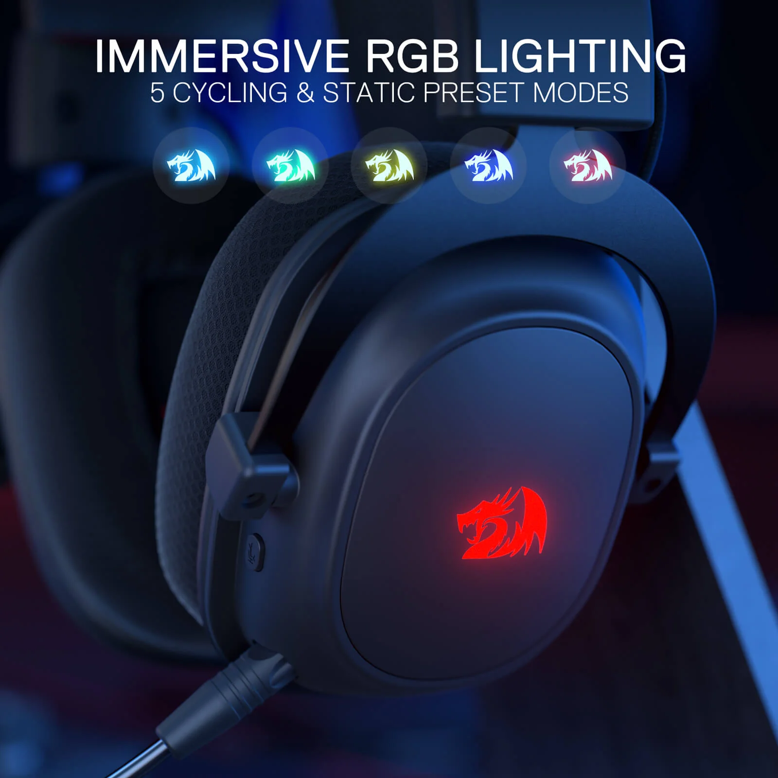 H510 ZEUS-X RGB Wireless Gaming Headset - Image 5