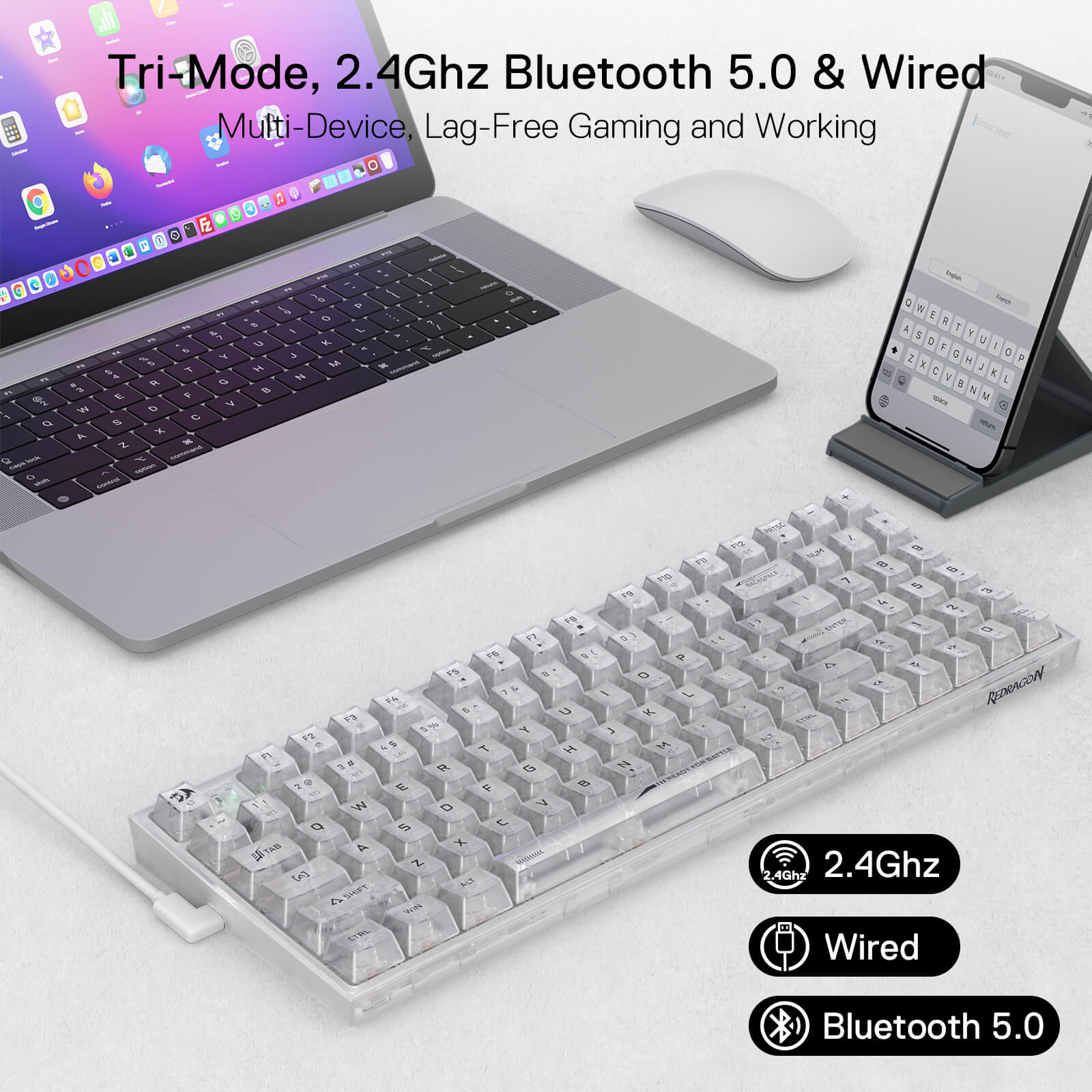 (Open-box) IRELIA K658 PRO 90% Full-Transparent Keyboard - Image 14