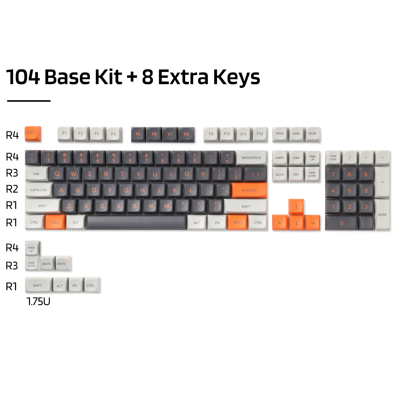 (Only Keycaps) Redragon x LTC PBT Double Shot 112-Key Pudding Keycaps Set, KDA Profile for ANSI Layout 61/68/84/87/98/104 Keys Mechanical Keyboard, with Keycap Puller - Image 4