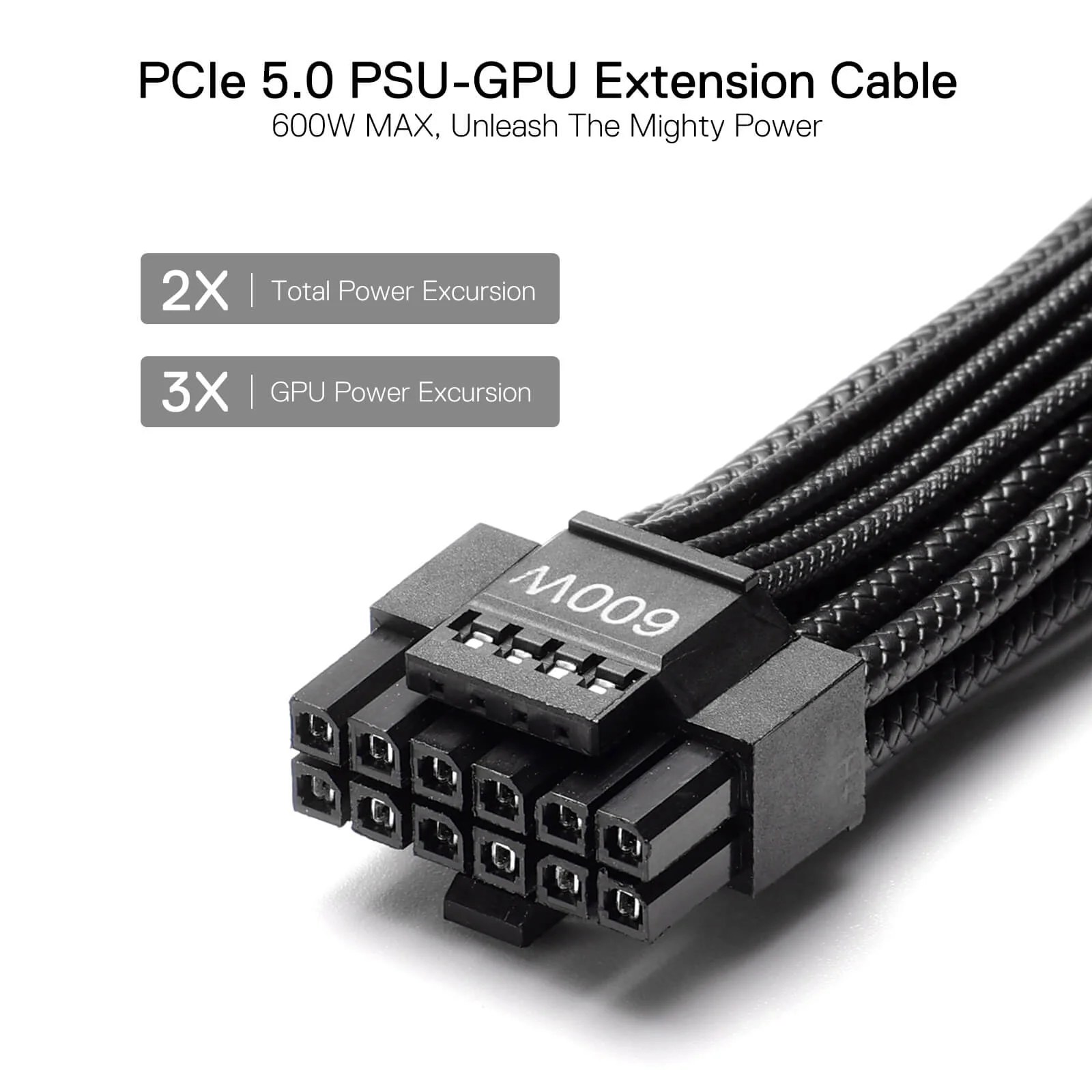PSU007 Premium 600W PCI-e 5.0 GPU Power Cable - Image 11