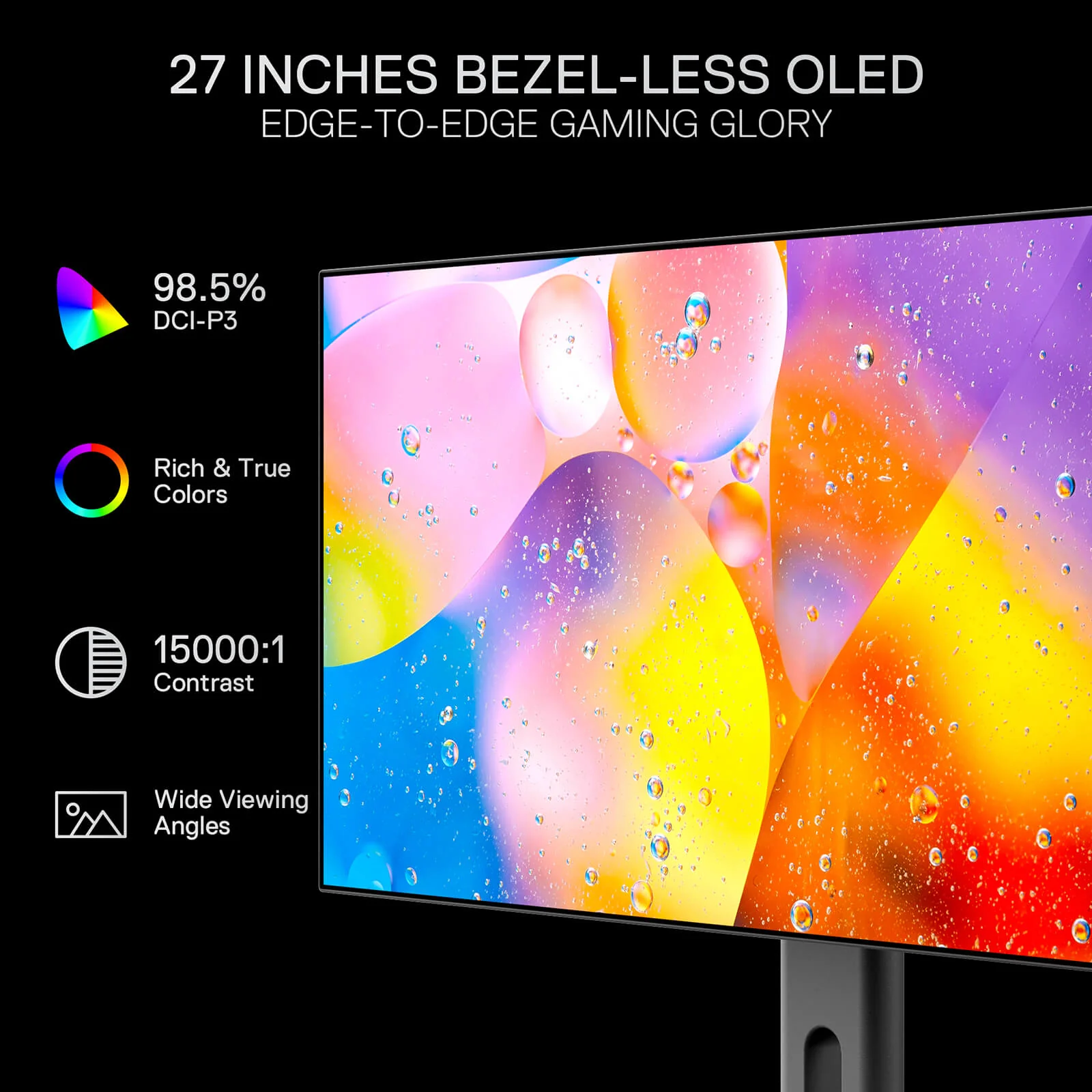 REBELLION GM27 27" OLED Flat Gaming Monitor - Image 3