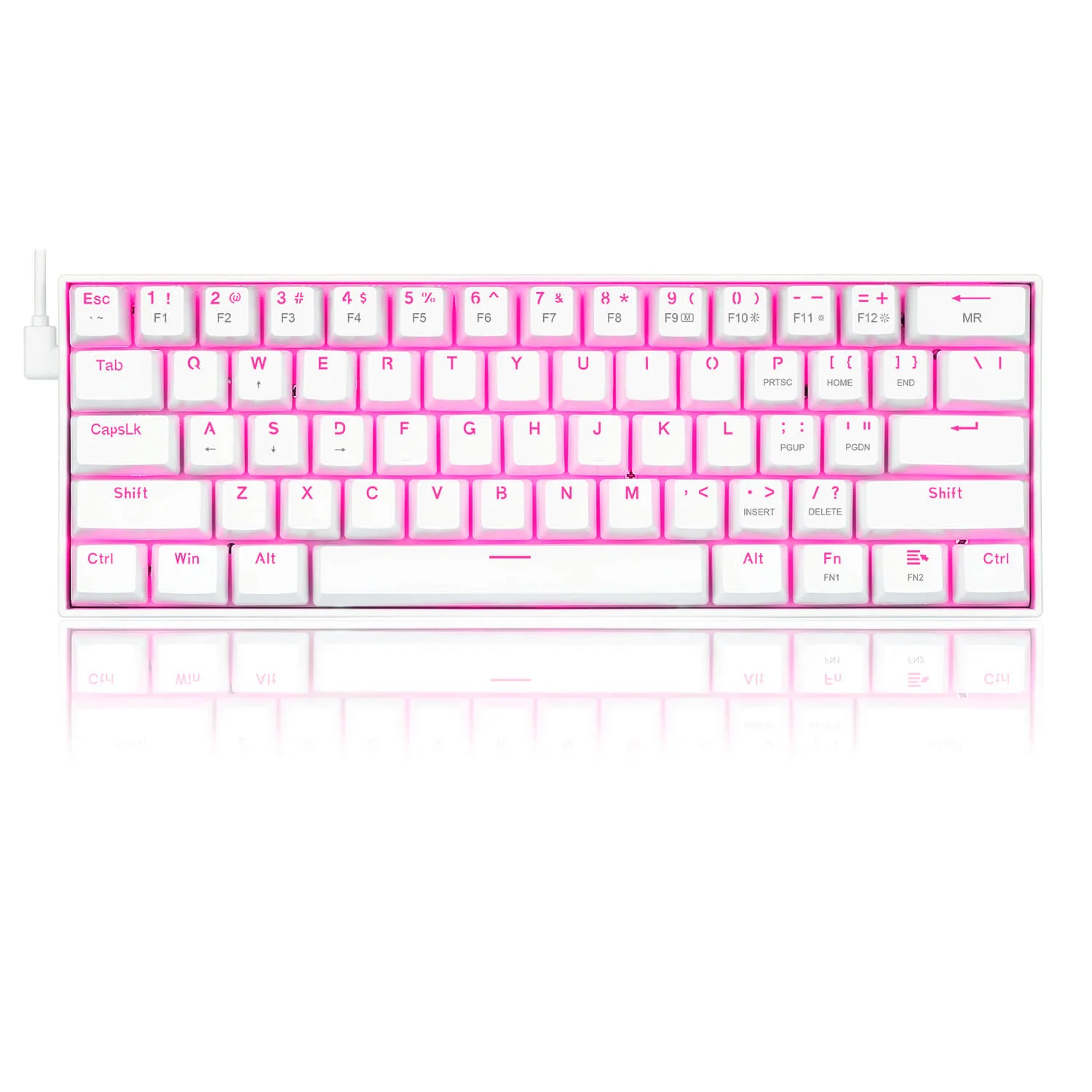 Redragon K630 White 60% Keyboard - Image 10
