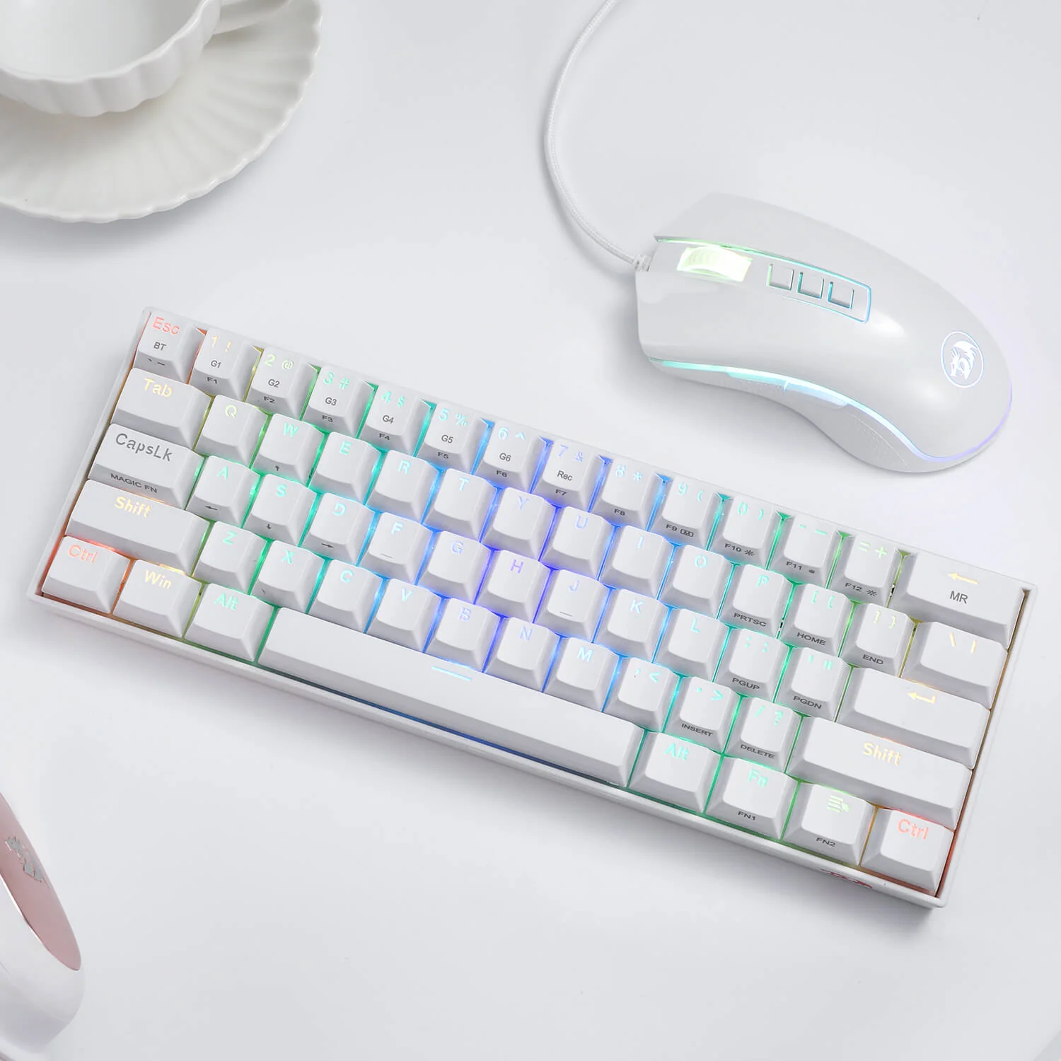 K530 PRO 60% RGB Wireless Mechanical Keyboard M711 RGB Gaming Mouse Bundle - Image 2