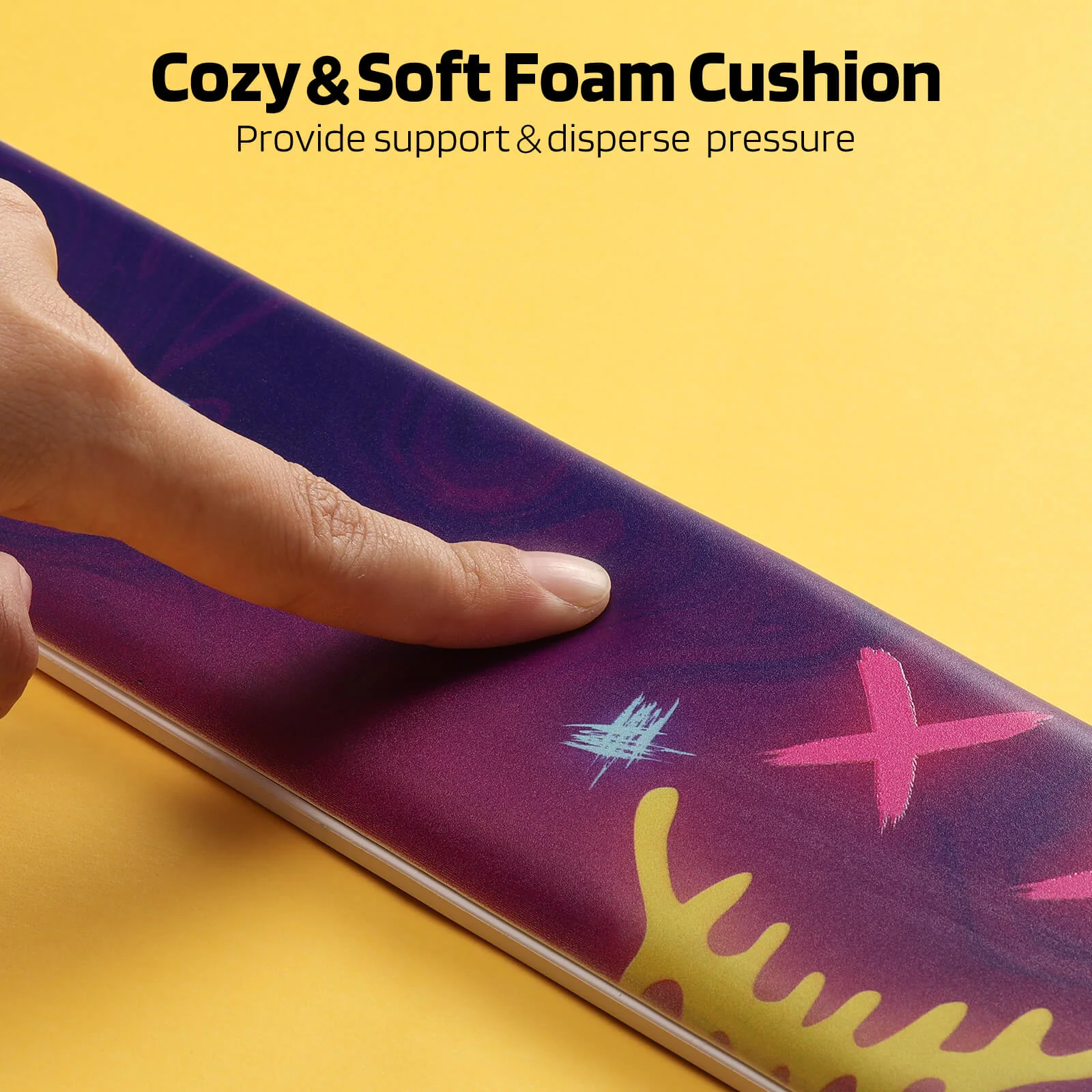 Redragon X LTC Neon Purple Keyboard Wrist Rest Pad - Image 5