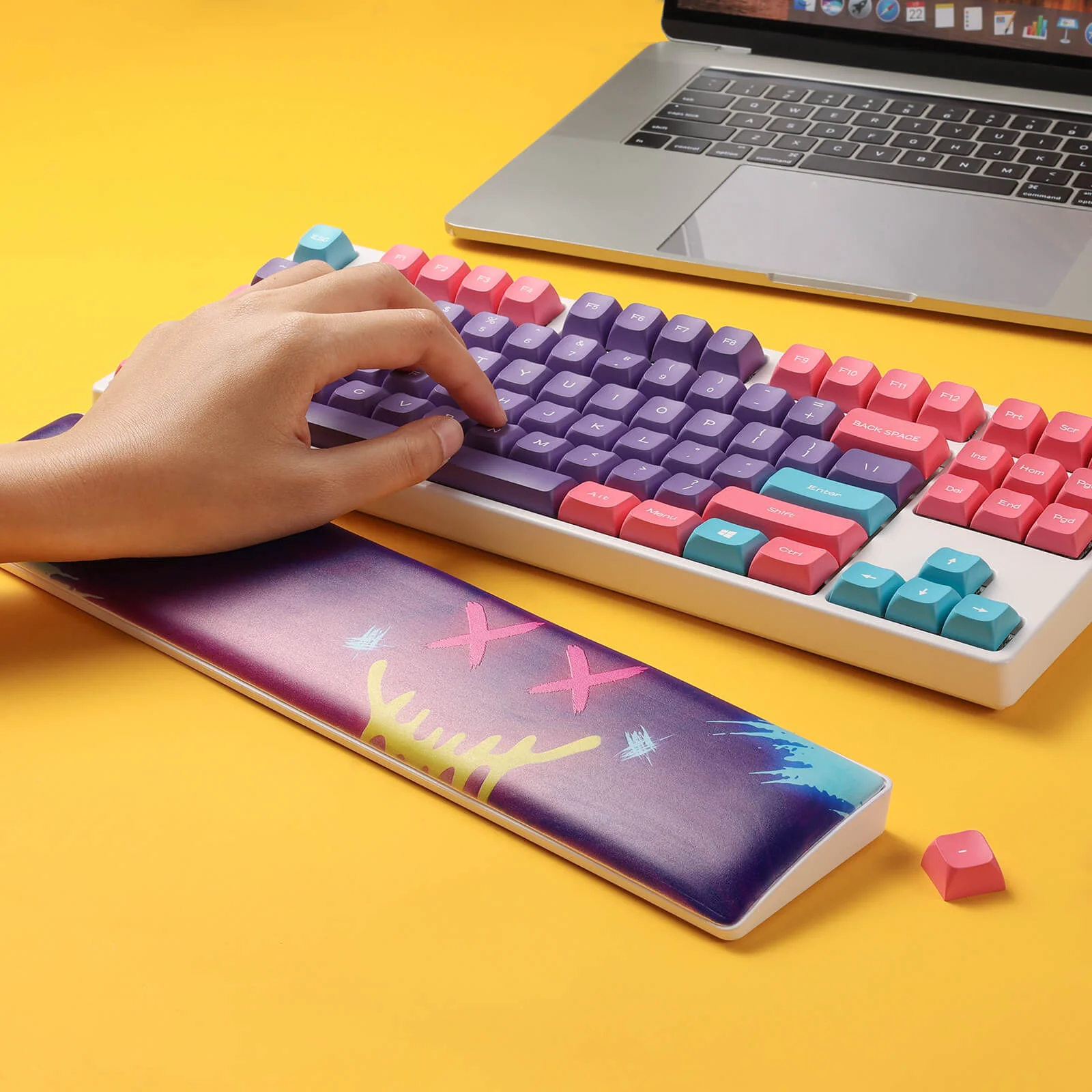 Redragon X LTC Neon Purple Keyboard Wrist Rest Pad - Image 7