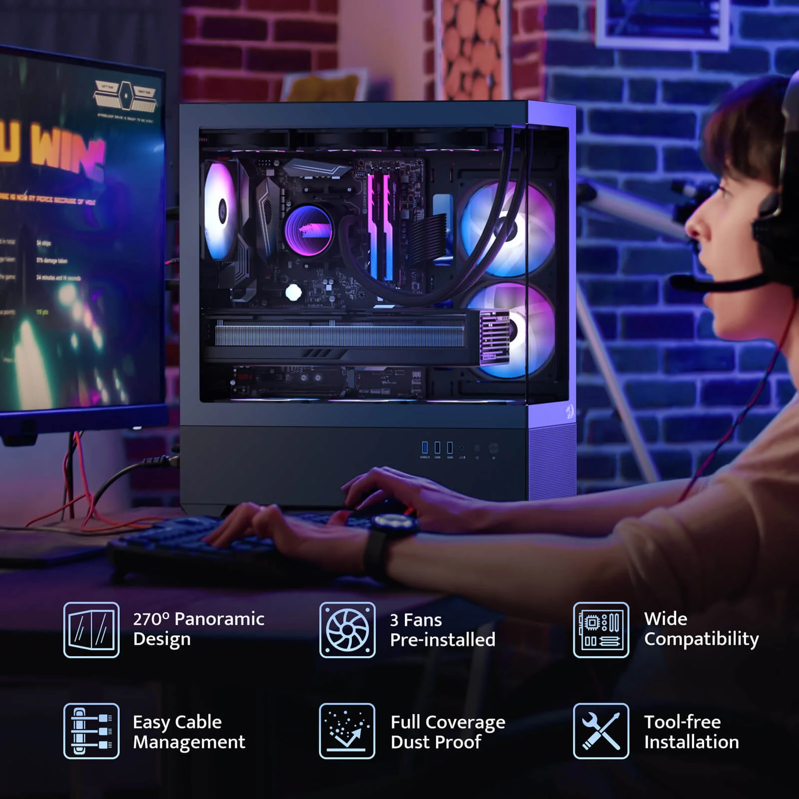 REFLECT FLOW CA606 ATX Gaming PC Case - Image 3