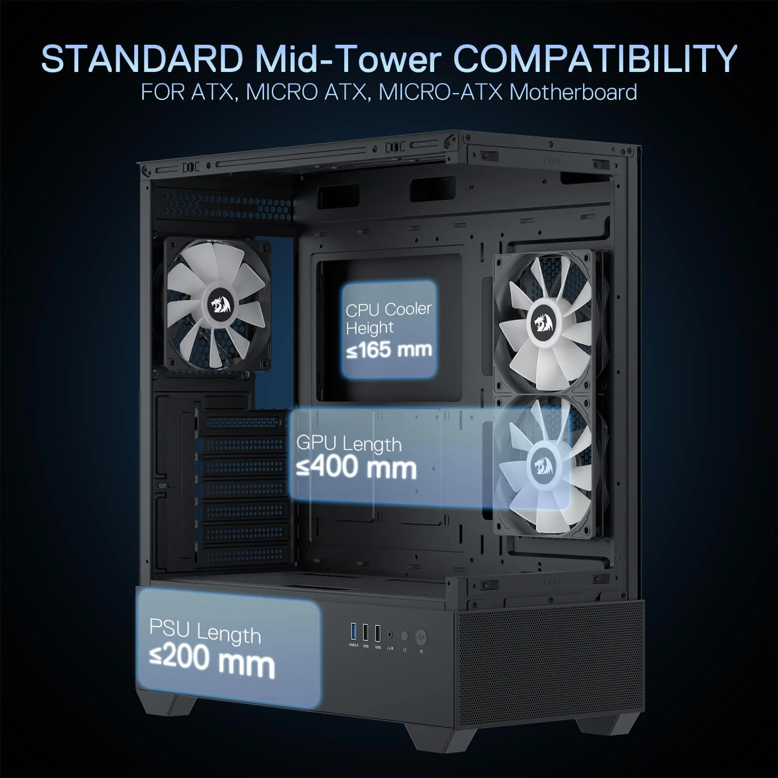 REFLECT FLOW CA606 ATX Gaming PC Case - Image 7