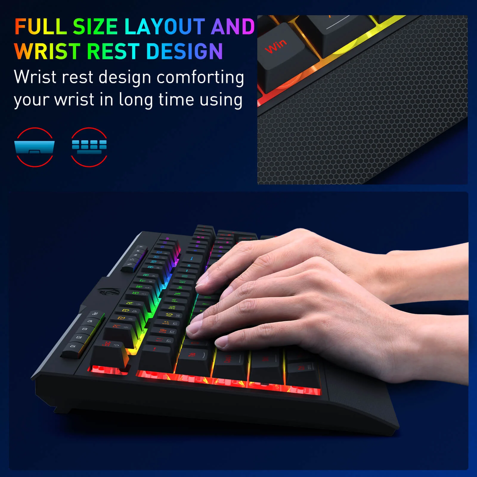 S151 PRO Membrane Gaming Keyboard & Mouse Wireless Combo - Image 6