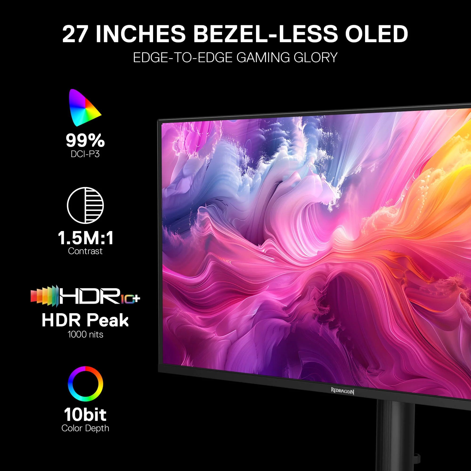 STARGLITTER GM272 27" OLED Flat Gaming Monitor - Image 3